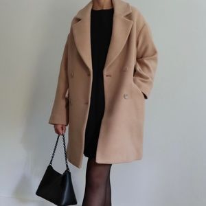 Abercrombie & Fitch Oversized Wool Blend Coat